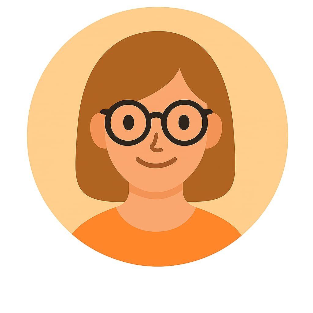 Smiling girl with glasses - avatar for user profile