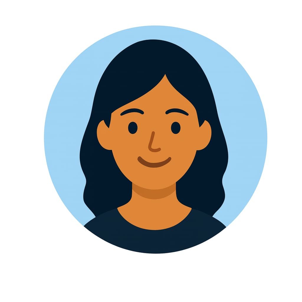 Smiling girl with glasses - avatar for user profile